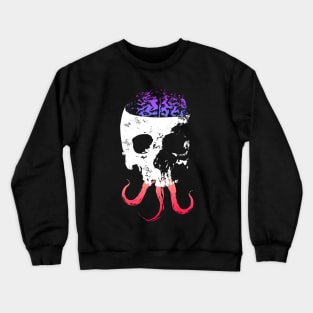 Scary Skull with Brain - Color Version 7 Crewneck Sweatshirt